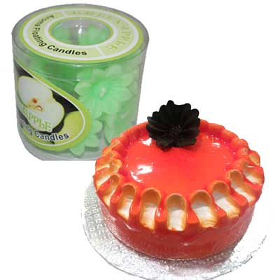 "Butterscotch cake - 1kg, Aroma Wax Floating Candles - Green-code003 - Click here to View more details about this Product